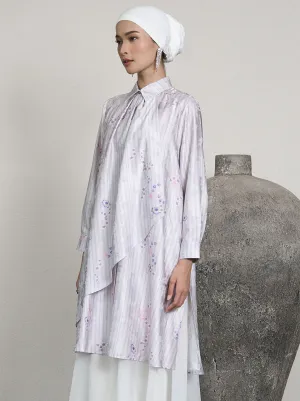 THEA OVERLAP TUNIC SILVER PINK