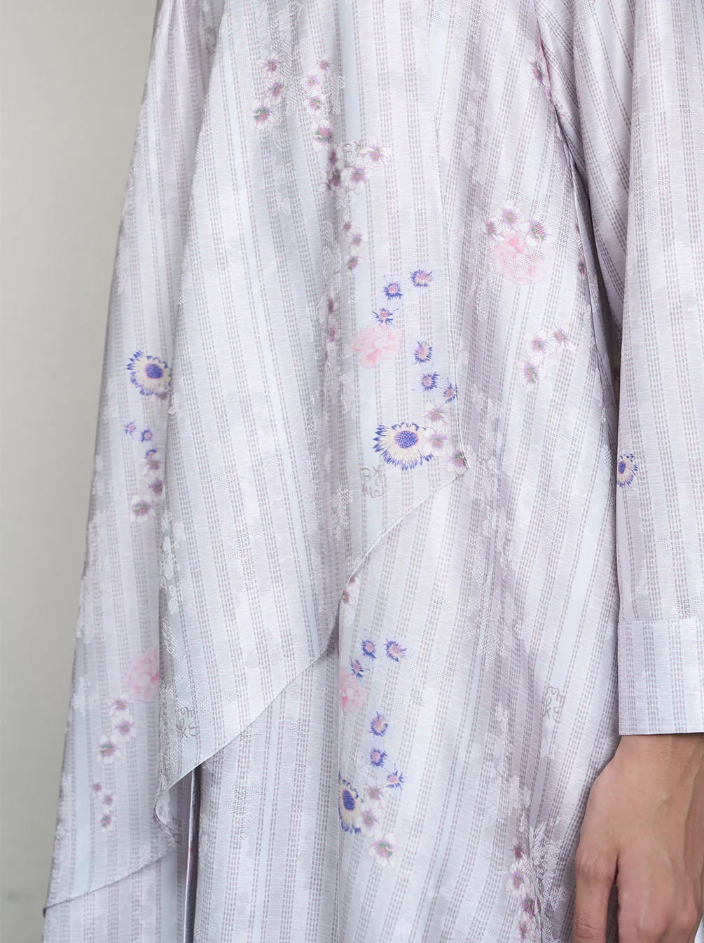THEA OVERLAP TUNIC SILVER PINK