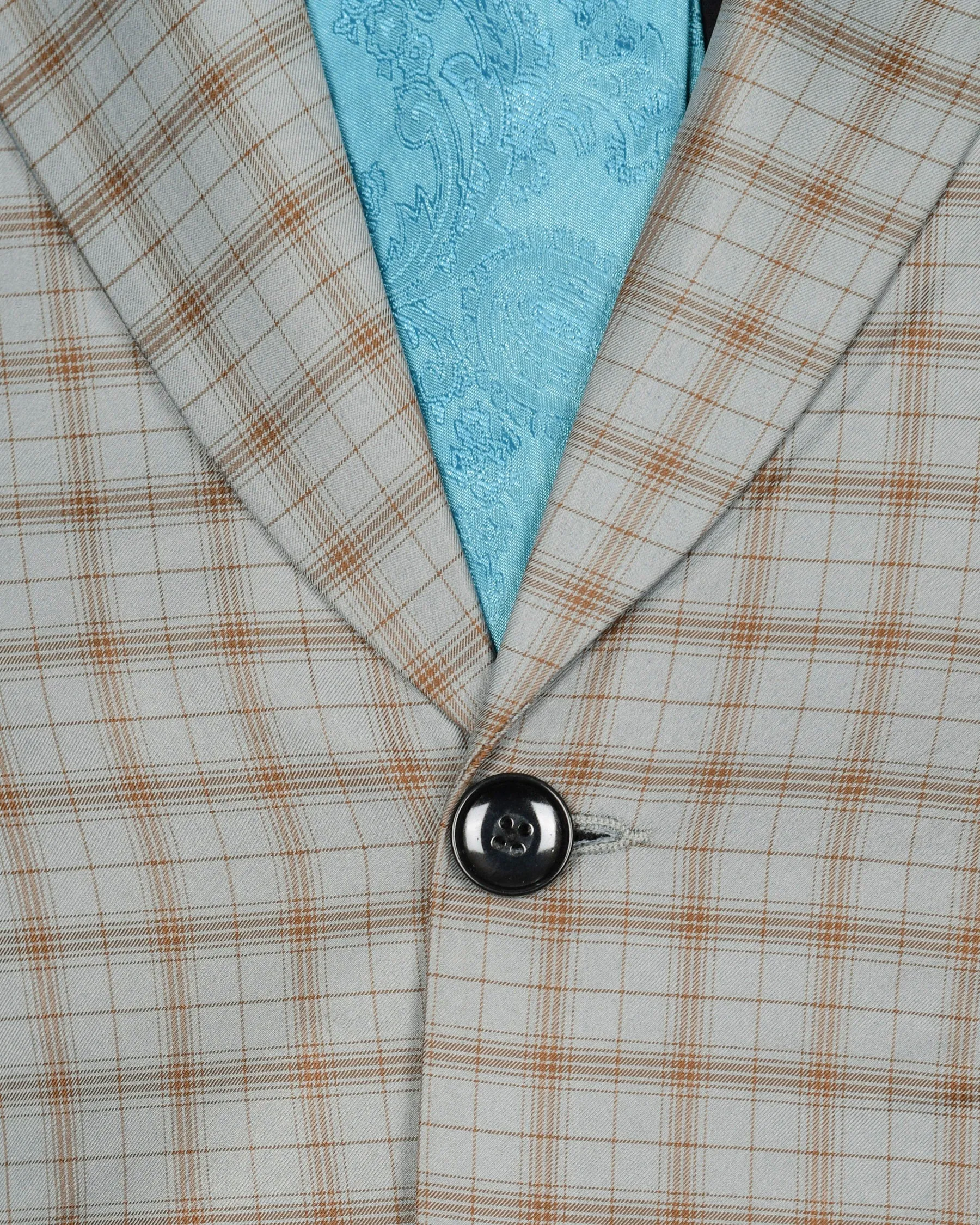 Trout Grey Checked Wool Rich Blazer