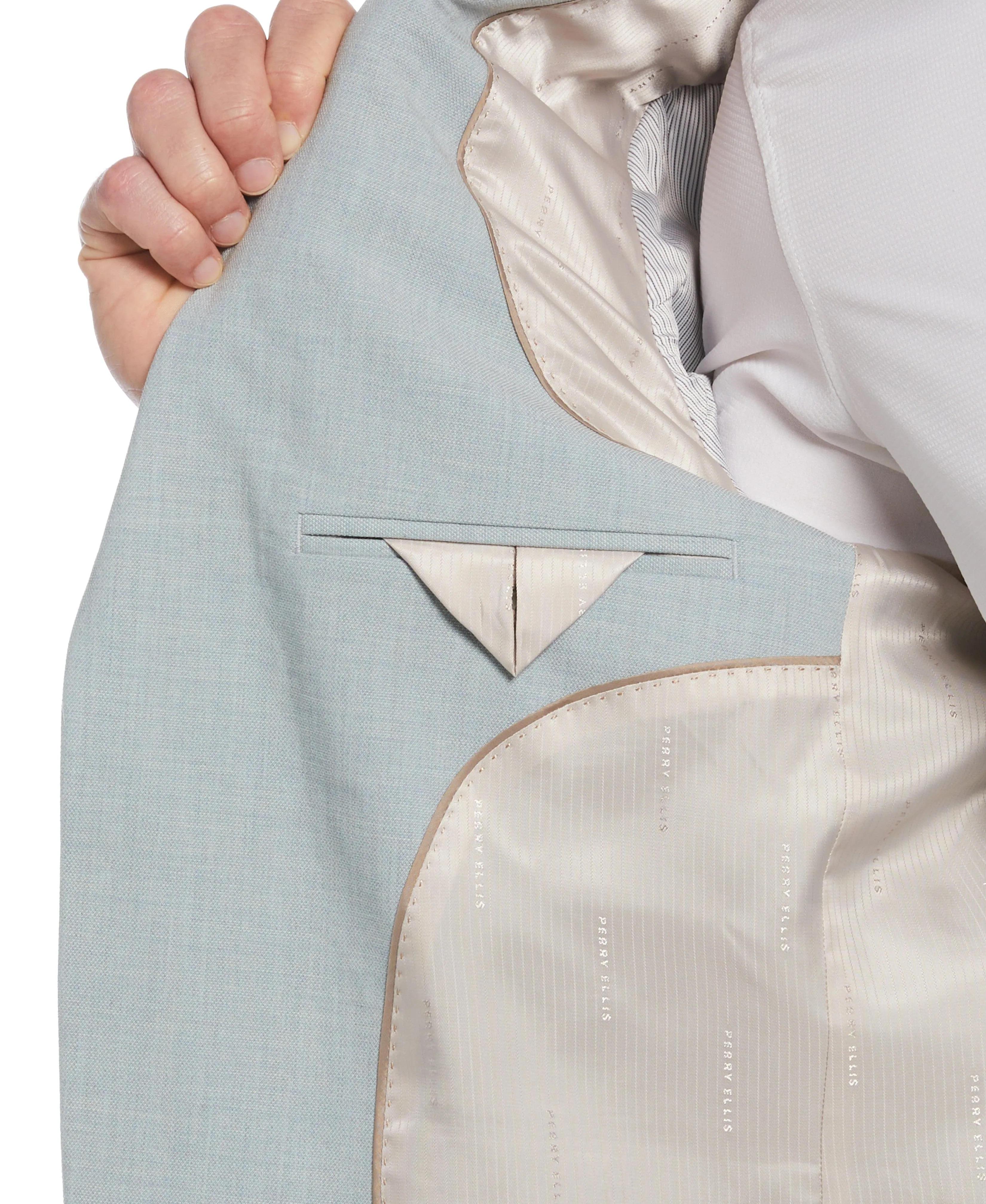 Tua X Perry Ellis Collaboration Slim Fit Two-Tone Tech Stretch Suit Jacket