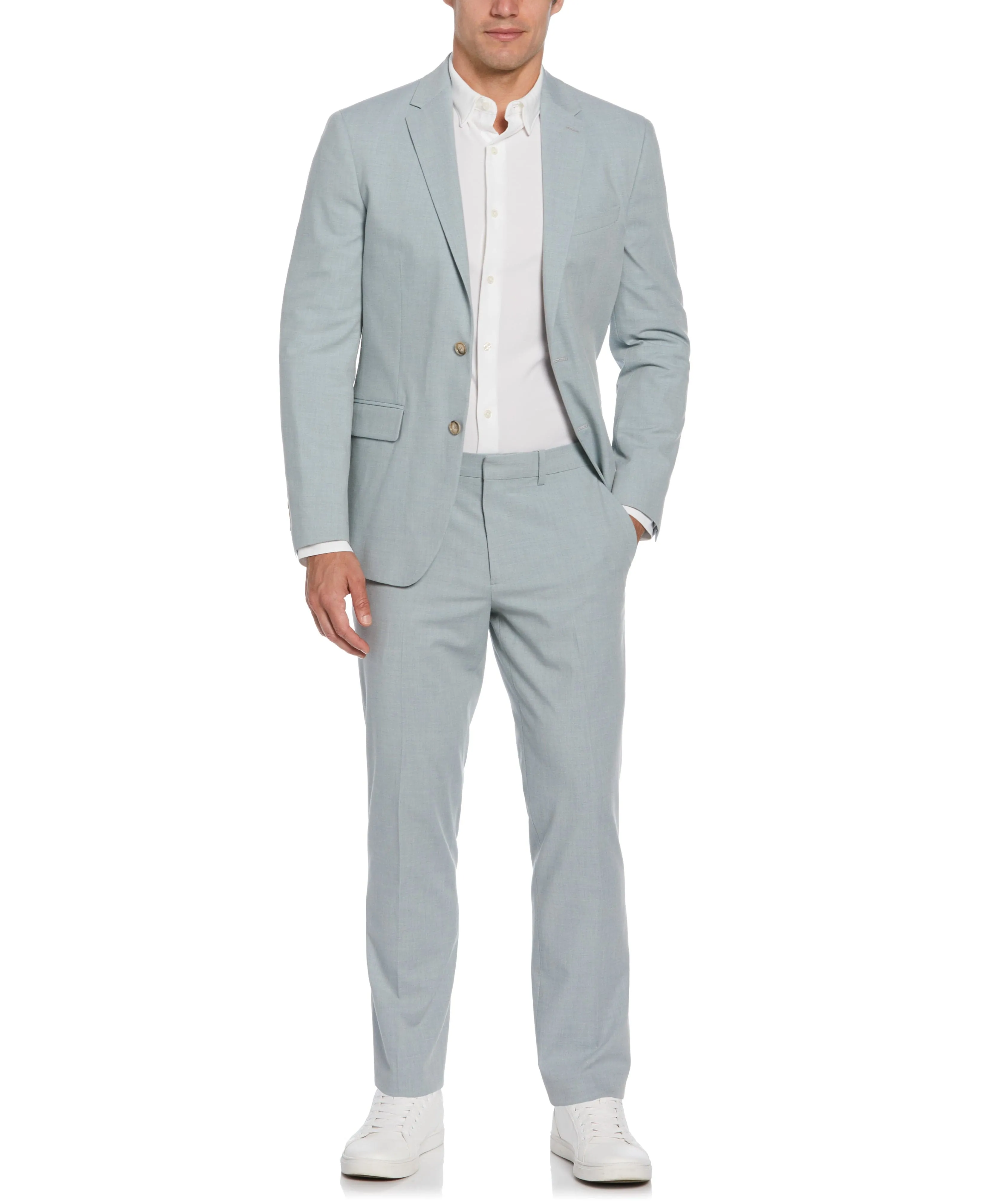 Tua X Perry Ellis Collaboration Slim Fit Two-Tone Tech Stretch Suit Jacket