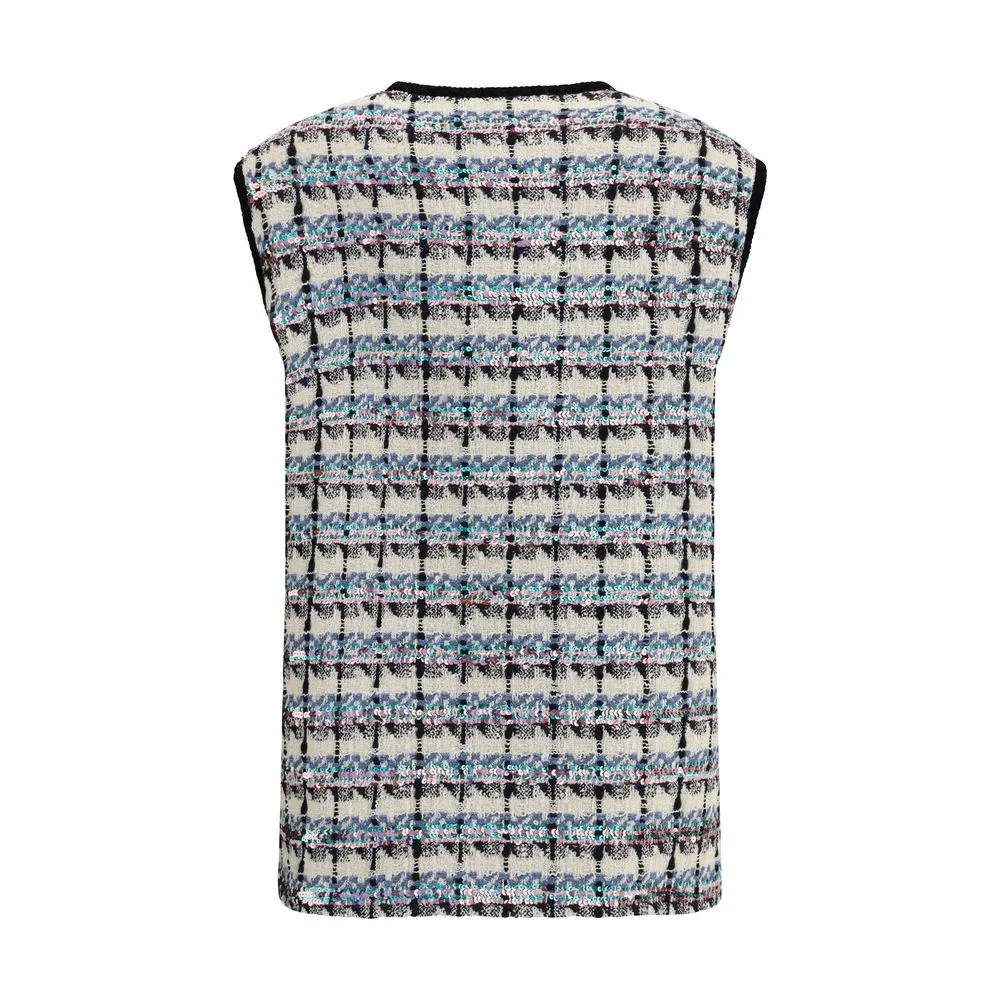 Tweed Vest with sequins