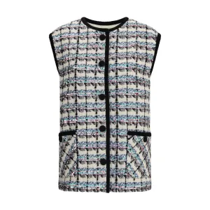 Tweed Vest with sequins