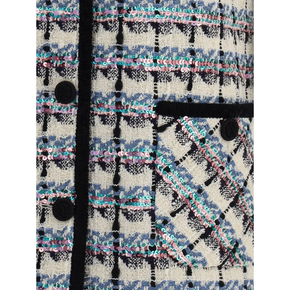 Tweed Vest with sequins