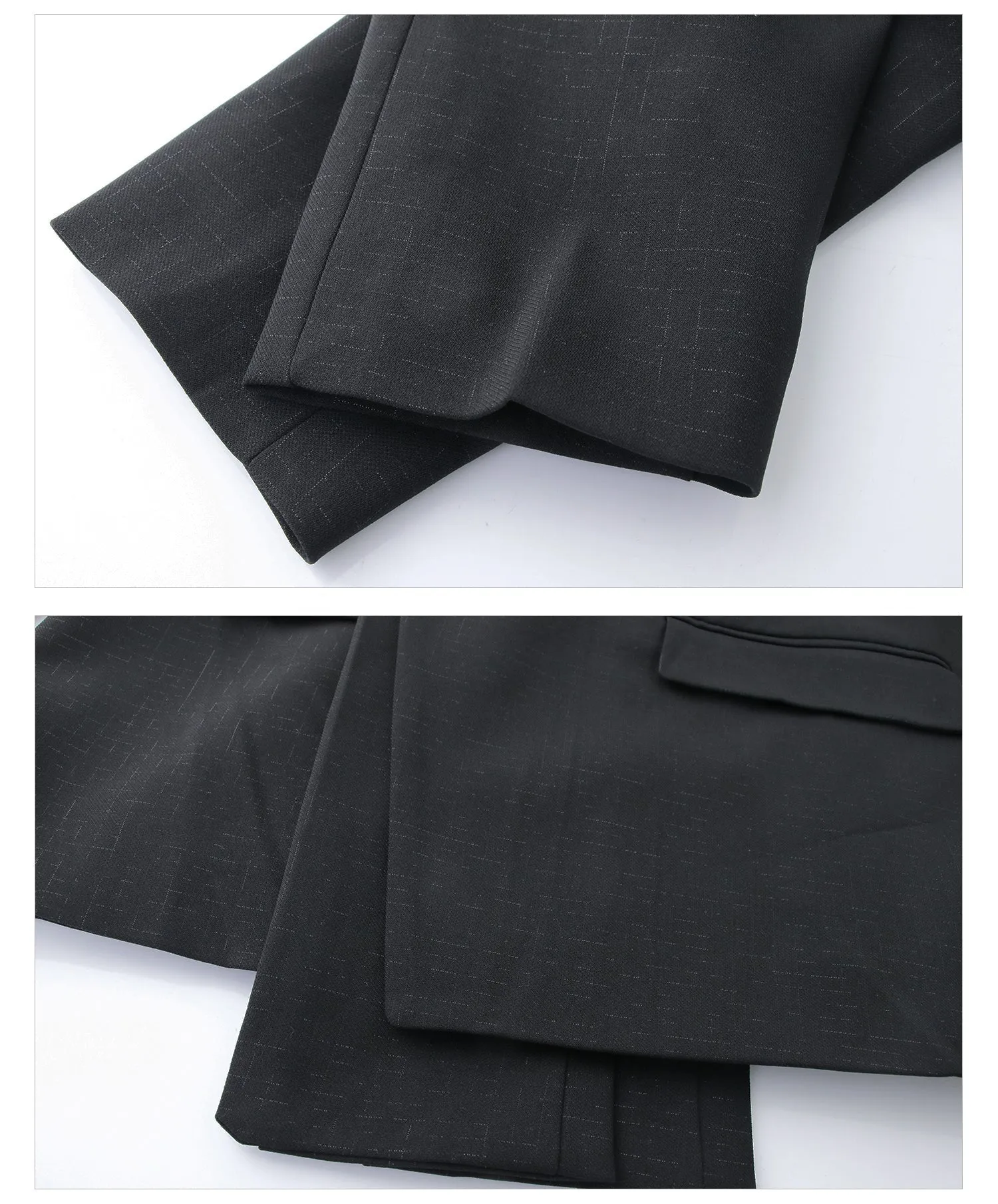 Two-Piece Shoulder pad Blazer & Dress Pants Set