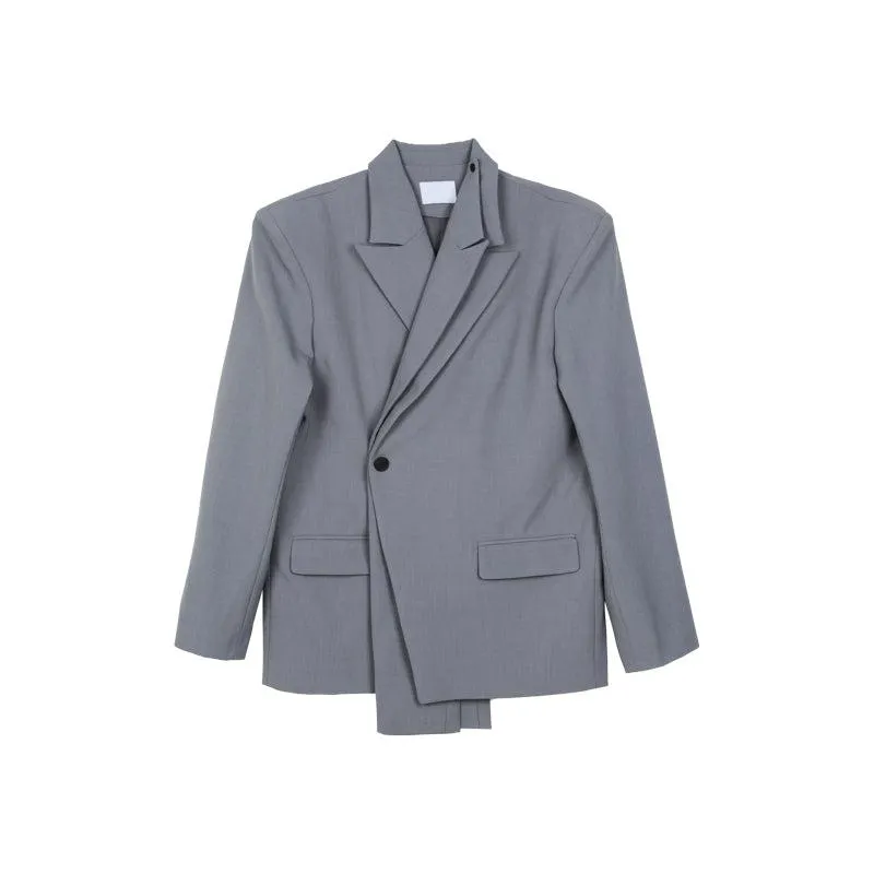 Two-Piece Shoulder pad Blazer & Dress Pants Set