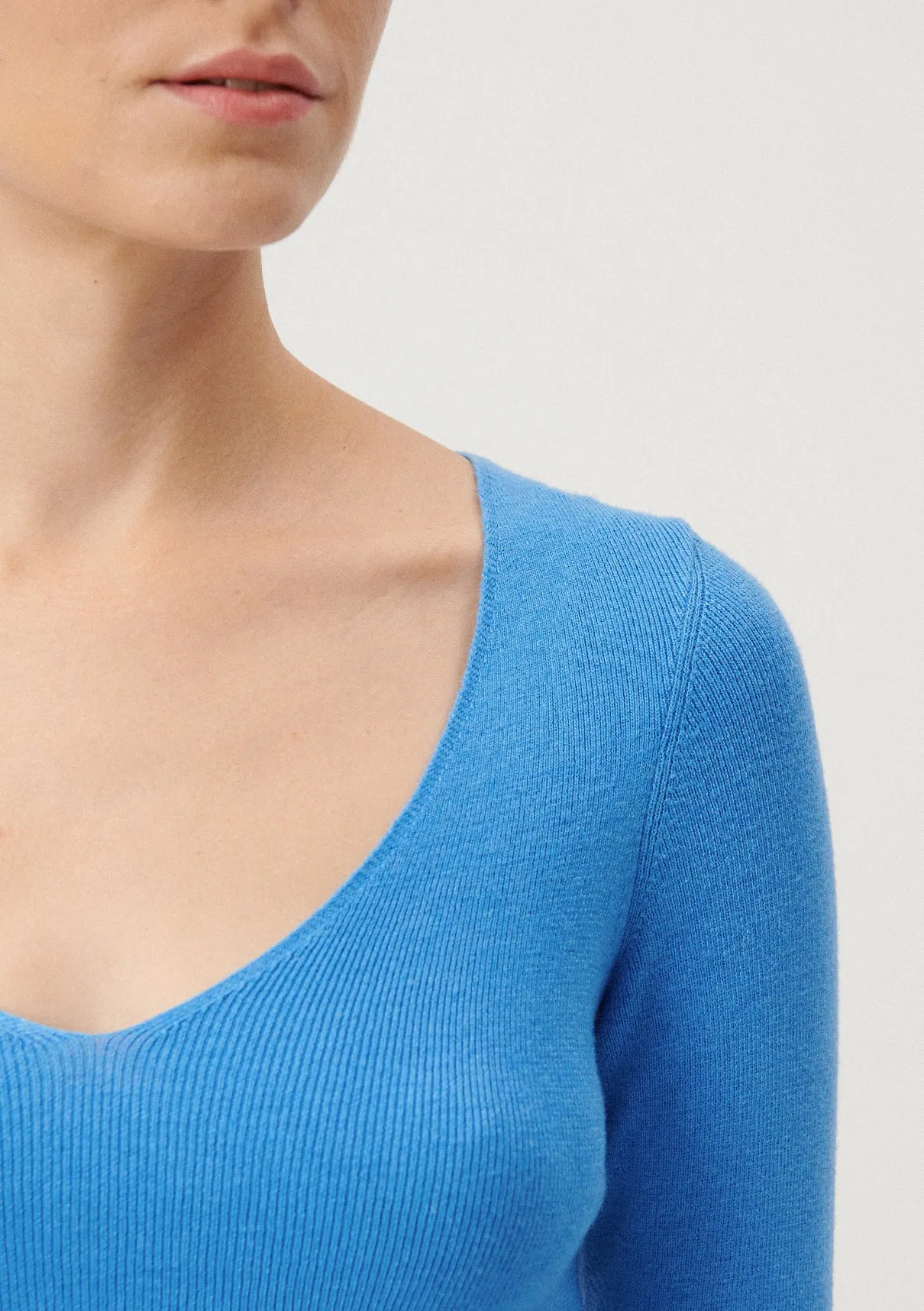 V Neck Blue Sweater