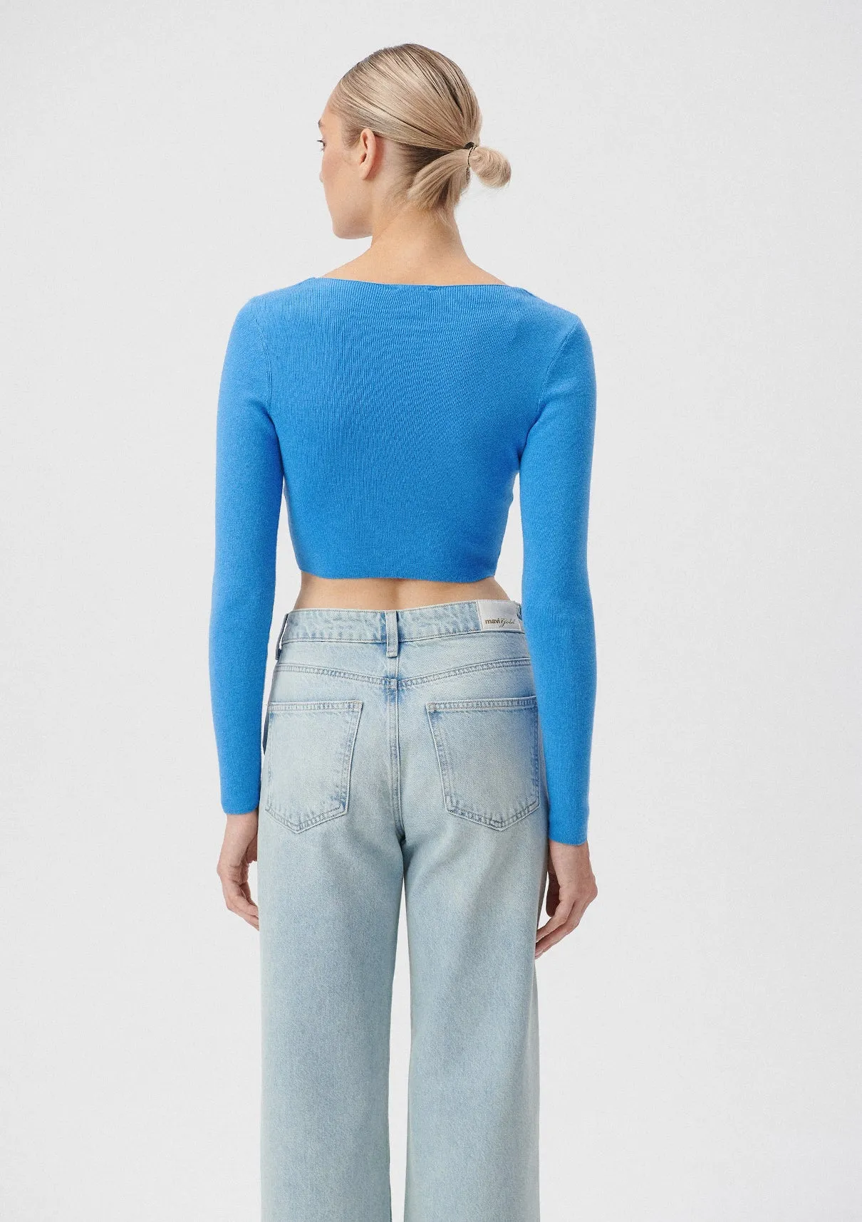 V Neck Blue Sweater