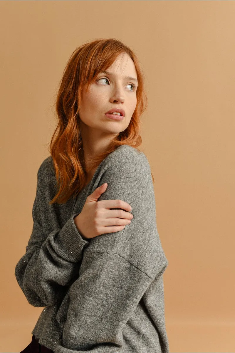 V-Neck Knitted Cardigan