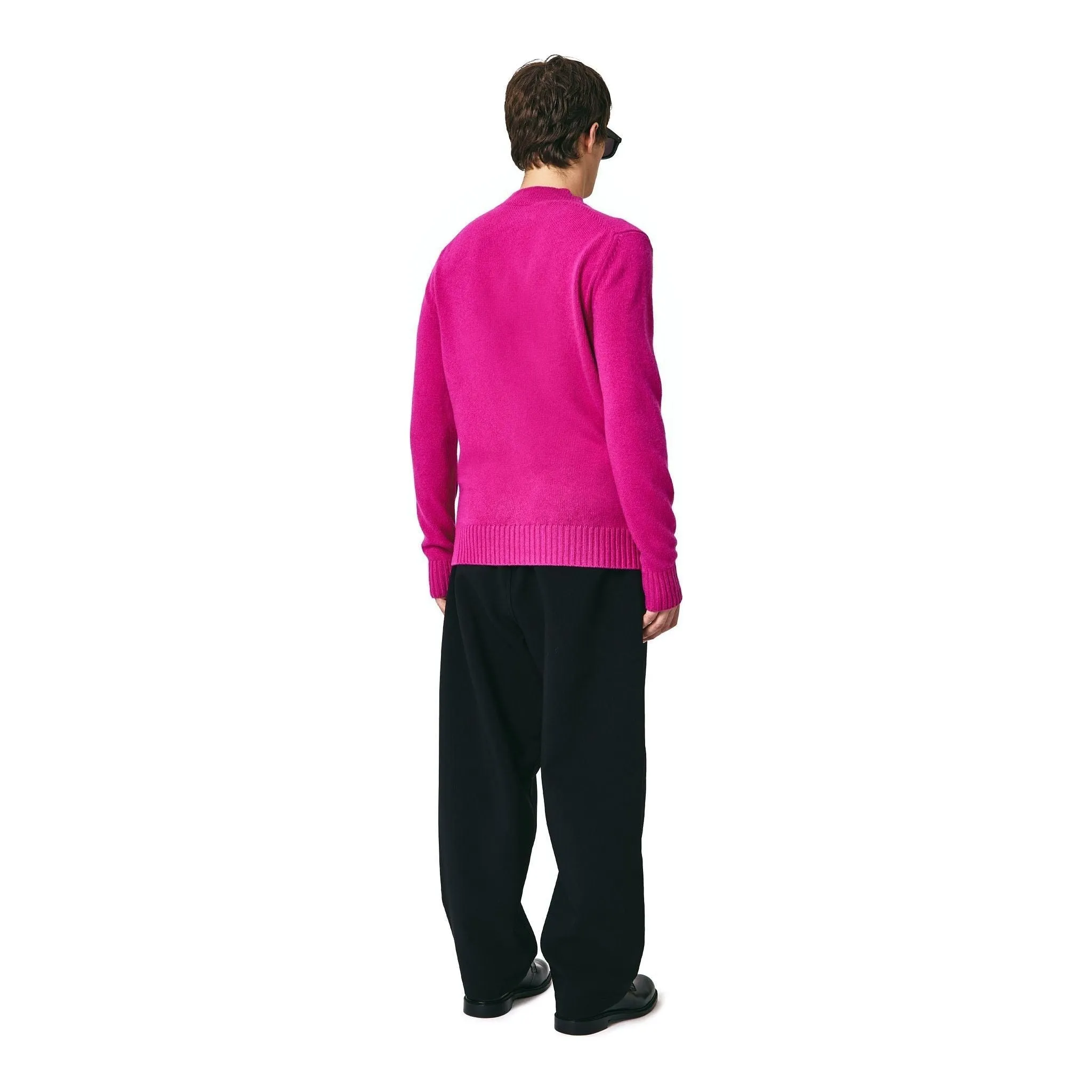 V Neck Sweater, Fuscia