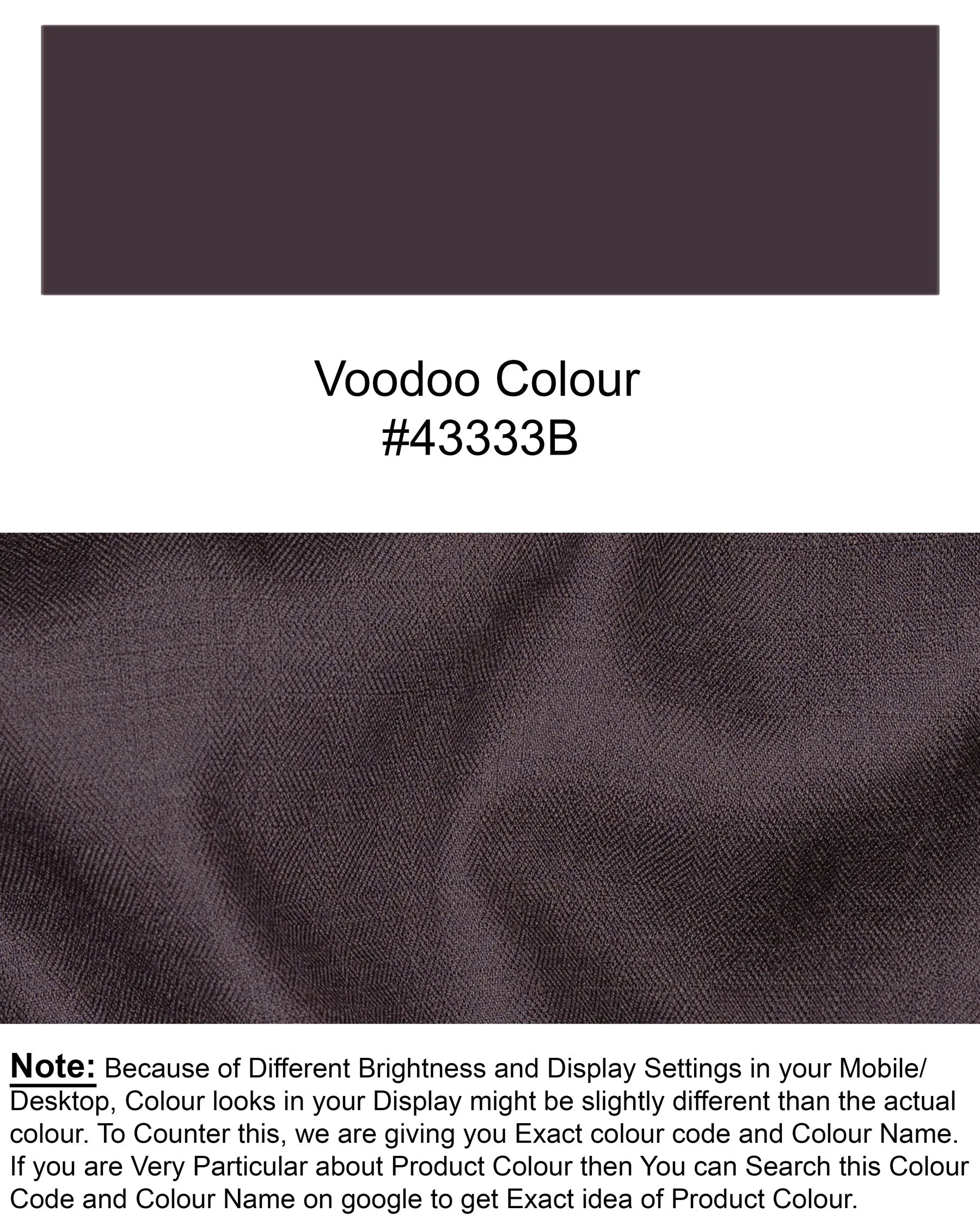 Voodoo Purple Subtle Checked Wool Rich Blazer