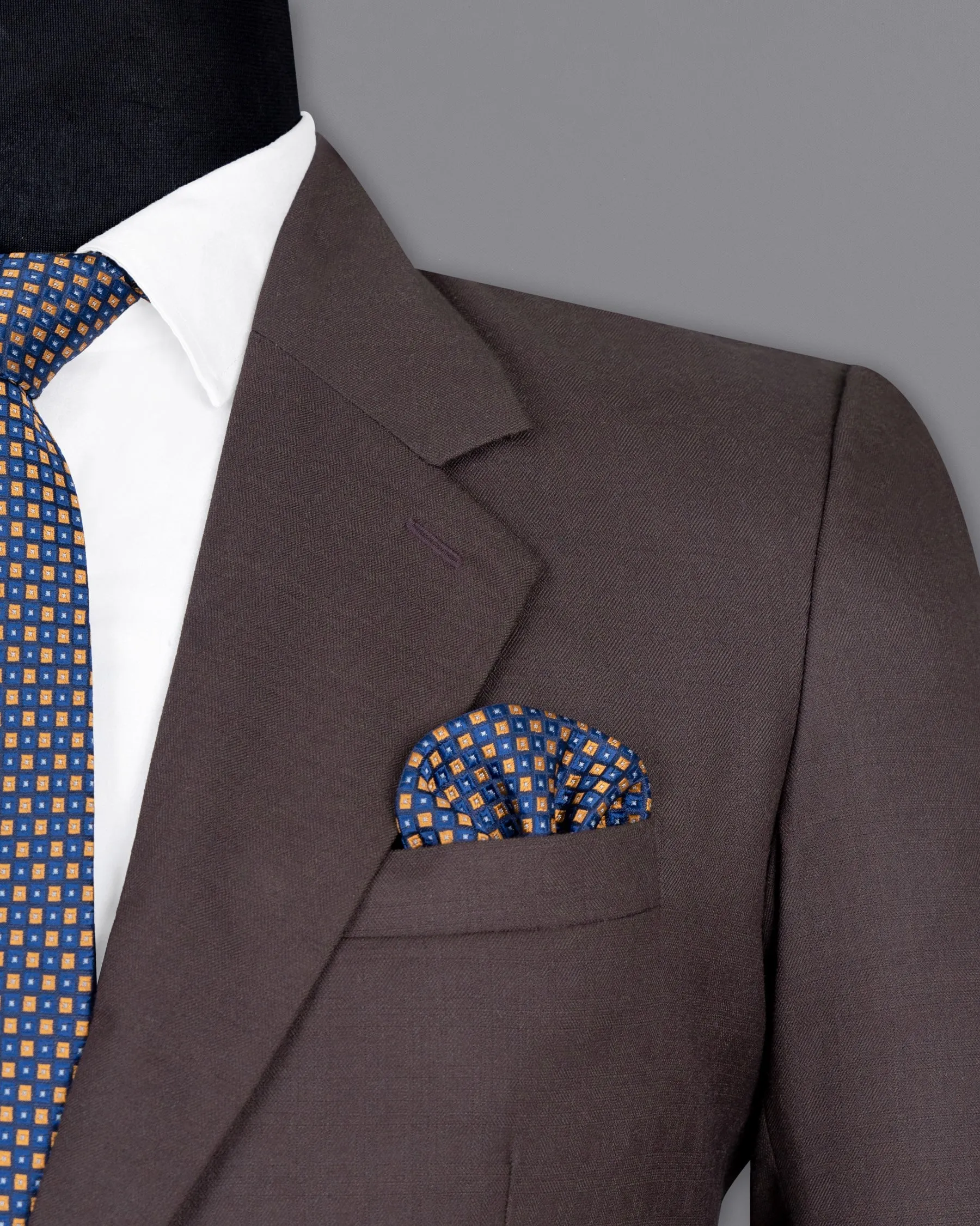 Voodoo Purple Subtle Checked Wool Rich Blazer