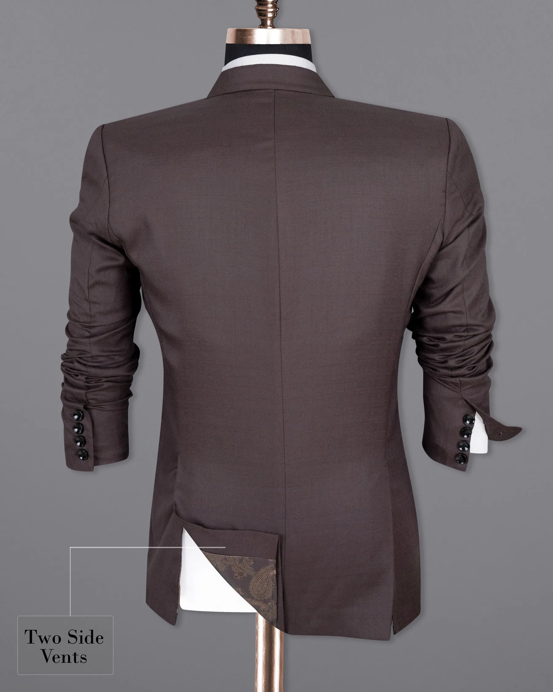 Voodoo Purple Subtle Checked Wool Rich Blazer