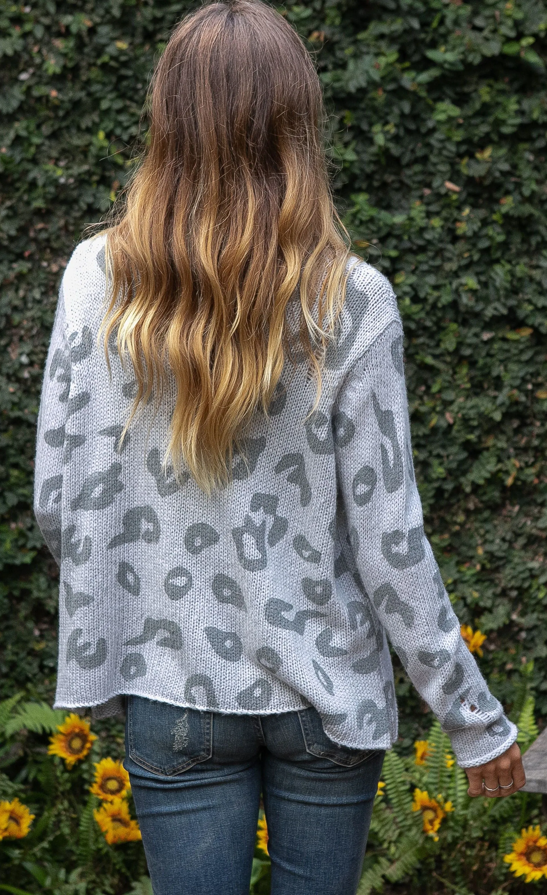 Wooden Ships Distressed Leopard Sweater