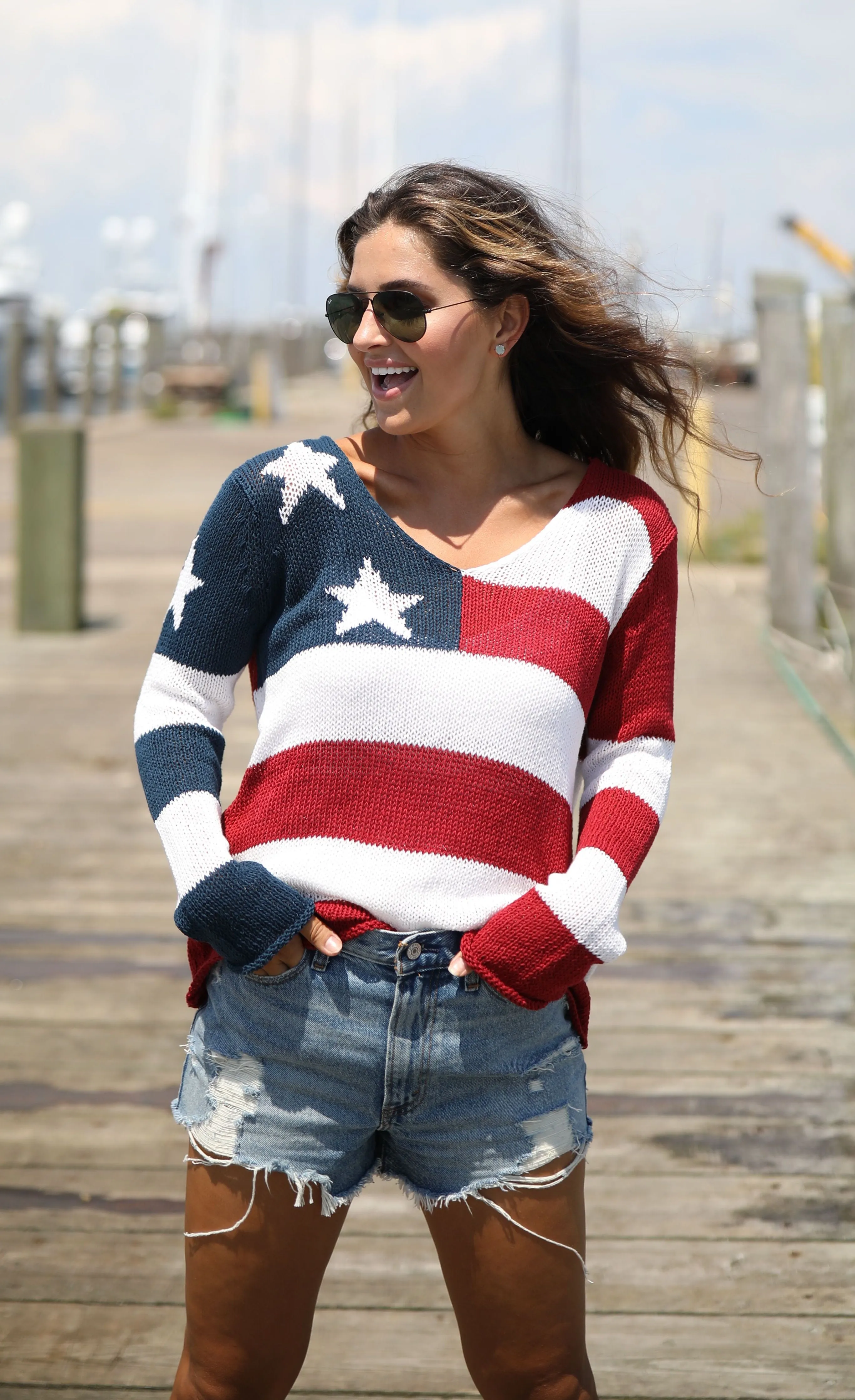 Wooden Ships Flag V Cotton Top