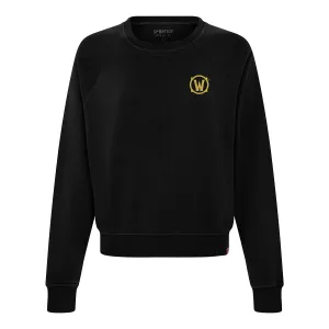 World of Warcraft Icon Women's Black Crewneck Sweatshirt