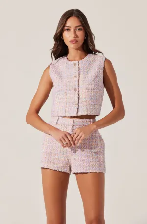 Wynn Cropped Tweed Vest