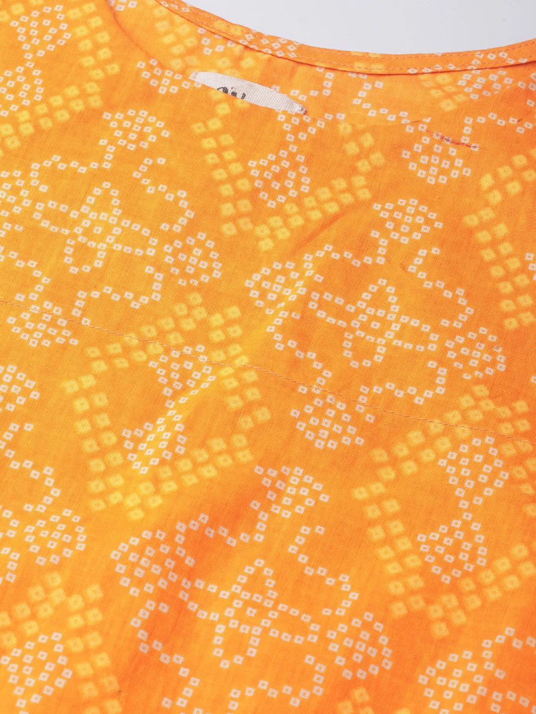 Yellow Bandhini Print Tunic