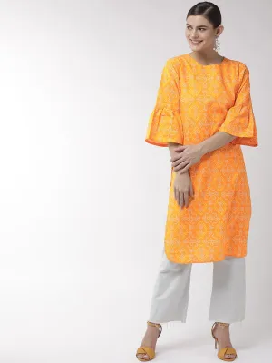 Yellow Bandhini Print Tunic
