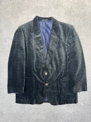 Yves Saint Laurent Vintage Velvet Multi Checked Blazer